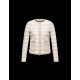 Moncler LISSY Ultralight Round Collar Beige Jackets Polyamide Womens 41338938JV