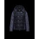 Moncler LUCIEN Turtleneck Dark blue Jackets Wool Flannel Mens 41464457DD