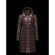 Moncler Moka Detachable Hood Dark brown Coats Nylon/Polyamide Womens 41224531VB