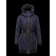 Moncler MOUCHE Detachable Turtleneck Dark blue Coats Techno Fabric/Polyester Womens 41473460DM