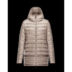 Moncler NARLAY Ultralight Turtleneck Beige Coats Nylon Womens 41457282KL