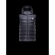 Moncler RAY Detachable Hood Turtleneck Dark blue Waistcoats Techno Fabric Mens 41456966EH