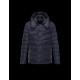 Moncler RIVER Detachable Hood Turtleneck Dark blue Coats Nylon/Polyamide Mens 41456750WW