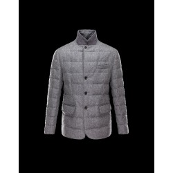 Moncler Rodin Grey Jackets Flannel Wool Mens 41224663CL