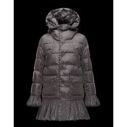 Moncler SERRE Turtleneck Steel grey Coats Nylon/Polyamide Womens 41456720GV