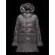 Moncler SERRE Turtleneck Steel grey Coats Nylon/Polyamide Womens 41456720GV