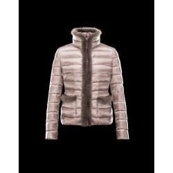 Moncler TEMPLE Ultralight Turtleneck Dove grey Jackets Nylon/Mink Womens 41456772XL