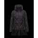 Moncler VOUGLANS Turtleneck Black Coats Virgin Wool/Polyamide Womens 41456777AI