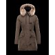 Moncler ARRIOUS Turtleneck Detachable Fur Collar Military green Parka Polyester/Cotton/Racoon Womens 41463417UO