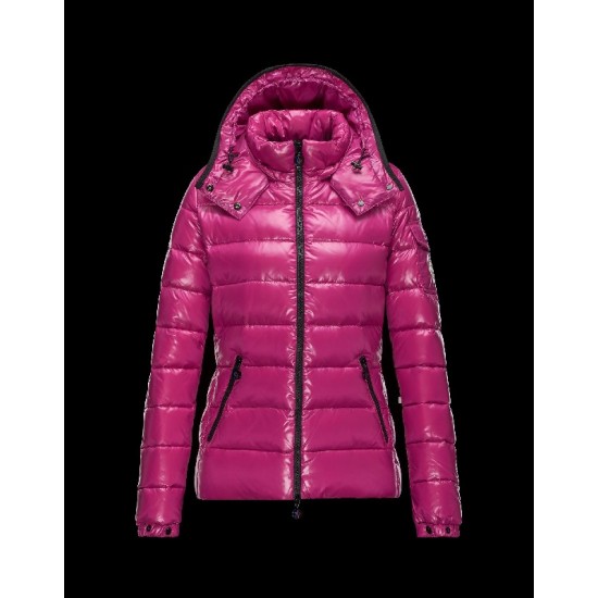 Moncler Bady Detachable Hood Pink Jackets Lacquered Nylon Womens 41224540GR