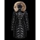 Moncler BELLOY Turtleneck Fur-Trimmed Hood Black Coats Nylon/Polyamide Womens 41461298AB