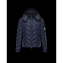 Moncler BERRIAT Detachable Hood Turtleneck Dark blue Jackets Nylon/Polyamid Mens 41456793QL