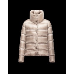 Moncler BOURDON Turtleneck Beige Jackets Techno Fabric Womens 41456717LJ