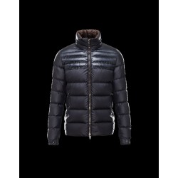 Moncler DINANT Concealed Hood Turtleneck Blue Jackets Polyester Mens 41382282GW