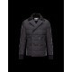 Moncler GAMME BLEU Lapel Collar Black Jackets Wool/Polyamide Mens 41464446RD