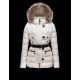 Moncler GENE Turtleneck Detachable Ivory Jackets Nylon/Racoon Womens 41456957NI