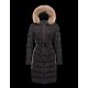 Moncler GENEVRIER Fur Hood Black Coats Nylon/Pa Womens 41311136HN