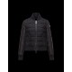 Moncler GENTAU Mandarin Collar Black Jackets Wool Nylon Flannel Womens 41456773QM