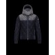 Moncler LABASTIDE Detachable Hood Turtleneck Dark blue Jackets Wool Flannel Mens 41459673GK