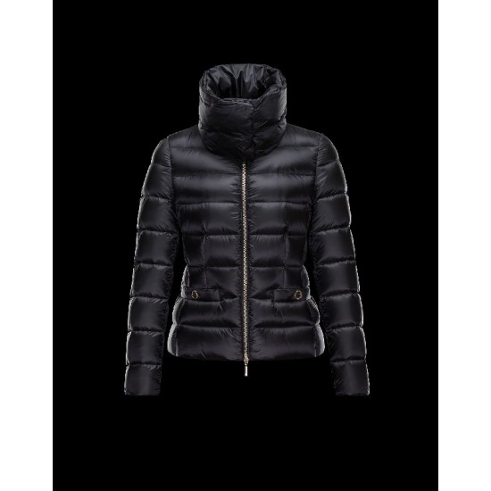 Moncler MEILLE Detachable Round Collar Black Jackets Techno Fabric Womens 41456712VQ