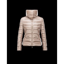 Moncler MEILLE Round Collar Detachable Collar Beige Jackets Polyamide Womens 41456712GK