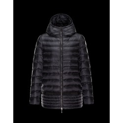 Moncler NARLAY Ultralight Turtleneck Black Coats Nylon Womens 41457282TO