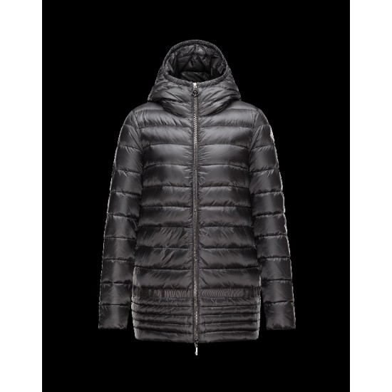 Moncler NARLAY Ultralight Turtleneck Steel grey Coats Nylon Womens 41457282IL