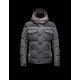 Moncler REPUBLIQUE Fixed Hood Turtleneck Grey Jackets Wool Technical Nylon Mens 41311180JM