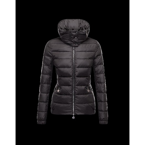 Moncler SANGLIER Inner Hood Turtleneck Black Jackets Nylon Womens 41381027MI