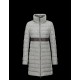 Moncler SOLOGNE Turtleneck Grey Coats Wool Flannel Womens 41456776LN