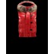 Moncler Tarn Hooded Neckline Red Waistcoats Techno Fabric/Racoon Womens 41249886IR