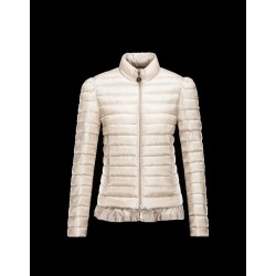 Moncler AMINTA Ultralight Turtleneck Beige Jackets Nylon/Polyamide Womens 41414157FS