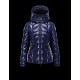 Moncler BADETE Turtleneck Fixed Hood Dark blue Jackets Nylon/Polyamide Womens 41464877MX