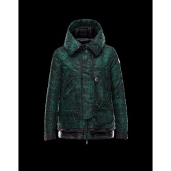 Moncler BAGES Turtleneck Dark green Jackets Nylon/Polyamide Womens 41472473TV