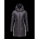 Moncler BARBEL Hooded Ultralight Round Collar Black Jackets Techno Fabric Womens 41411433PR