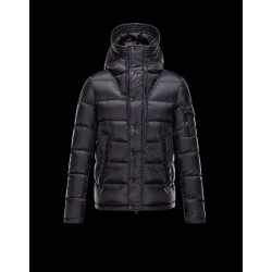 Moncler BASILE Lightweight Fixed Hood Black Jackets Nylon/Polyamide Mens 41457019EE