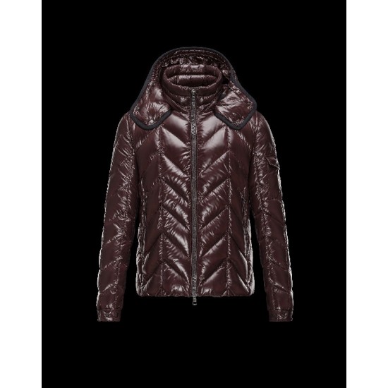 Moncler BERRIAT Detachable Hood Turtleneck Dark brown Jackets Nylon/Polyamid Mens 41456769LD