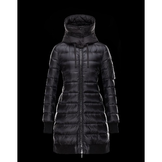 Moncler CHAMBLY Ultralight Turtleneck Black Coats Nylon/Polyamide Womens 41466459FL