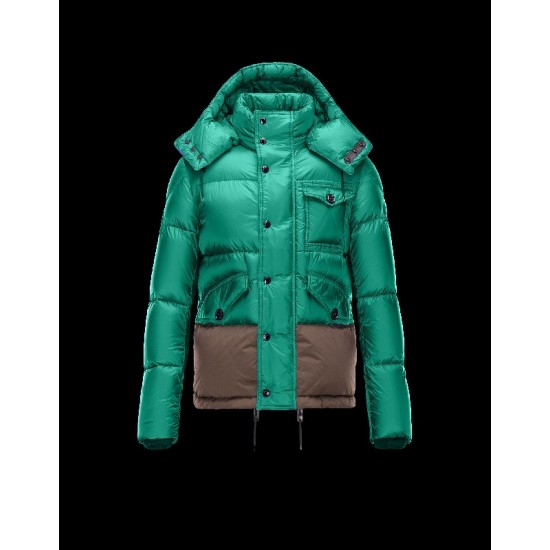 Moncler CHAMONIX Detachable Hood Turtleneck Green Jackets Polyester/Nylon Mens 41456700IN