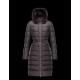 Moncler FABREFUR Detachable Turtleneck Steel grey Coats Polyester/Beaver Womens 41456774XR