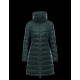 Moncler FLAMME Turtleneck Dark green Coats Nylon/Polyamid Womens 41381023QT