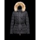 Moncler GENE Turtleneck Fur-Trimmed Hood Black Jackets Nylon/Polyamide/Racoon Womens 41456957UM