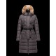 Moncler GENEVRIER Fur Hood Dark brown Coats Nylon/Pa Womens 41311136SU