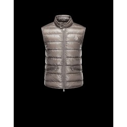 Moncler GUI Ultralight Grey Waistcoats Techno Fabric Mens 41344258HI