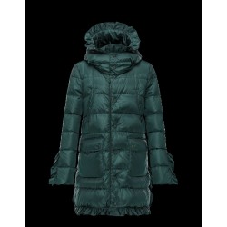 Moncler HANDEL Turtleneck Dark green Coats Nylon/Polyamide Womens 41473458QK