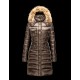 Moncler HERMIFUR Ultralight Detachable Turtleneck Dark green Coats Nylon/Racoon Womens 41456718FK