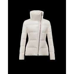 Moncler ILAY Turtleneck Ivory Jackets Nylon/Polyamide Womens 41456710JJ