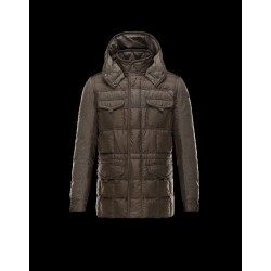 Moncler JACOB Detachable Hood Turtleneck Military green Jackets Wool/Polyamide Mens 41456709EI