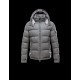 Moncler Montgenevre Detachable Hood Grey Jackets Flannel Wool Mens 41249881TR