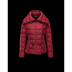 Moncler PALAS Double-Breasted Turtleneck Maroon Jackets Techno Fabric/Polyester Womens 41473455FI